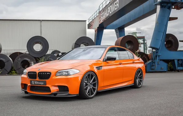 Picture car, auto, BMW, BMW, tuning, the front, orange, 3D Design