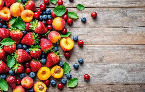 Berries, fruit, wood, fruits, berries