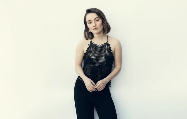 Pose, background, portrait, actress, brunette, Kaitlyn Dever, Caitlin Deaver
