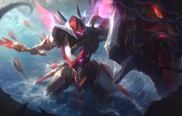 Water, armor, Leona, League Of Legends