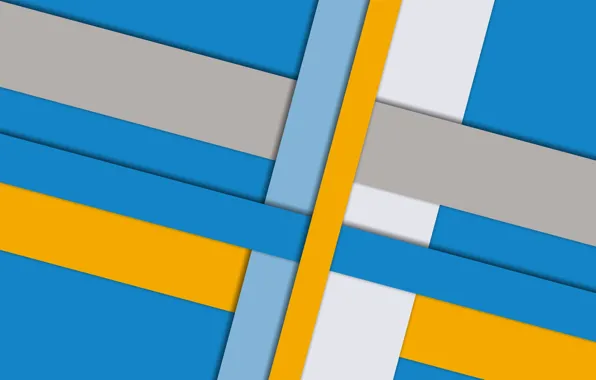 White, line, yellow, blue, geometry, color, material, desing
