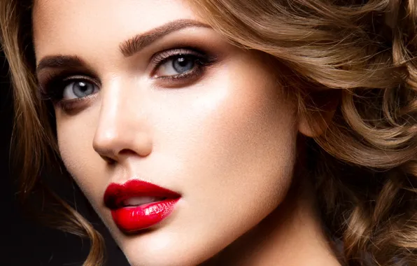 Look, close-up, face, portrait, makeup, hairstyle, brown hair, beauty