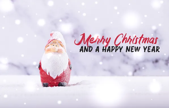 Winter, frost, snow, the inscription, toy, Christmas, New year, Santa Claus