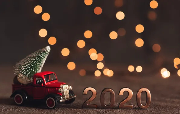 Background, tree, New year, machine, decor, 2020, Kseniya Wite