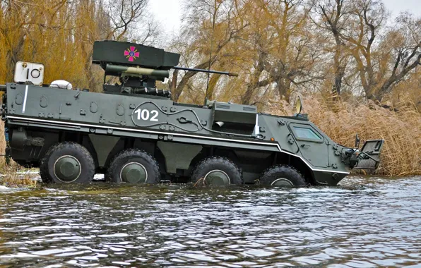 Picture Ukraine, swimming, BTR 4, combat module