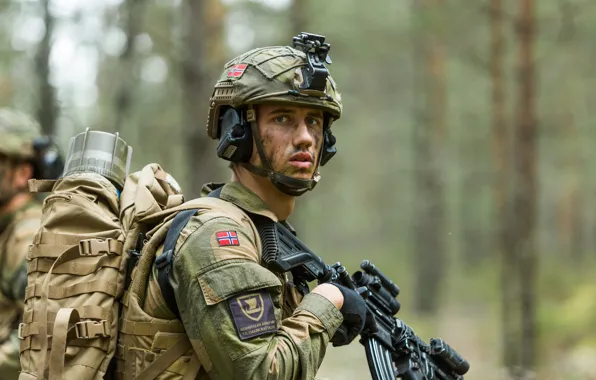 Picture weapons, soldiers, Norwegian Army