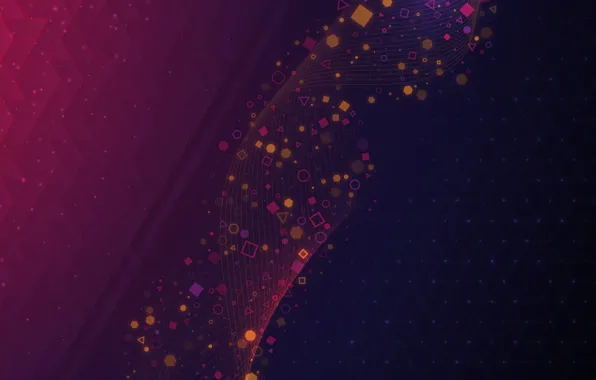 Purple, circles, triangles, squares, Linux, KDE, two-tone, Plasma