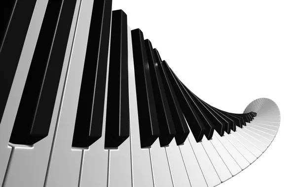 White, black, keys, piano music