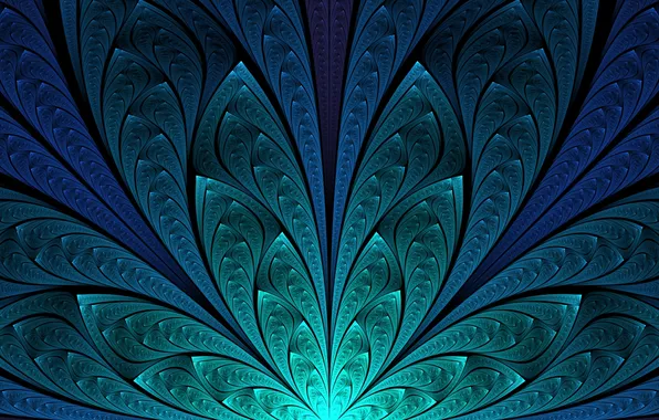Pattern, color, green, fractal