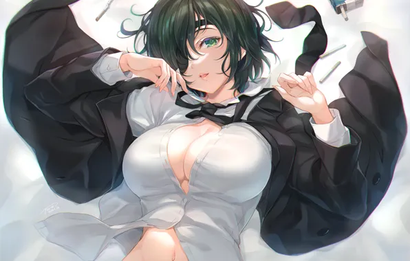 Girl, cigarette, Chainsaw Man, Himeno