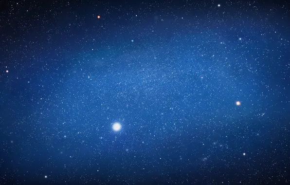 Space, stars, lights