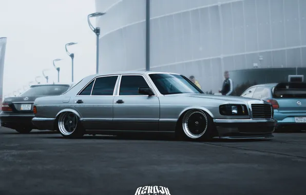 Mercedes, static, stance, w126, lowdaily, lowcars