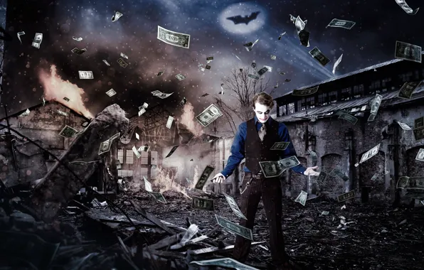 Picture background, money, Joker