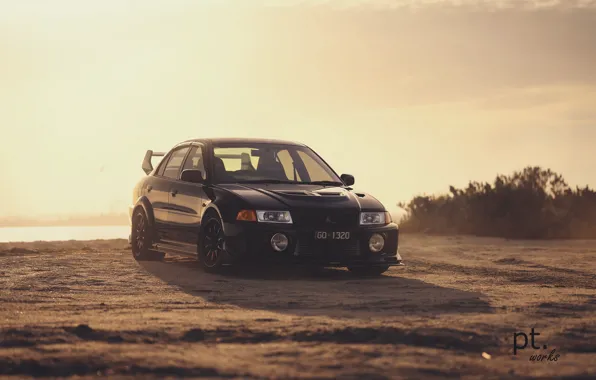 Wallpaper car, mitsubishi, lancer, evolution for mobile and desktop