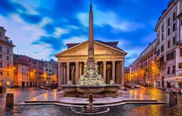 The building, Rome, Italy, columns, Stella