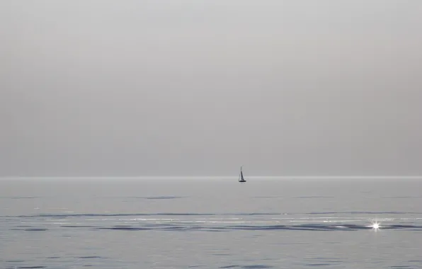 Picture Lake Michigan, South Haven, Sailing Solo