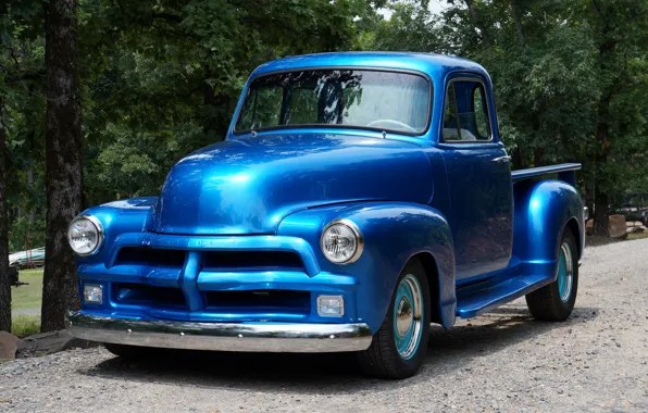 Picture Blue, 1954, Chevy, Truck