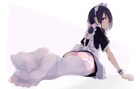Picture girl, sexy, lingerie, ass, panties, thighhighs, dress, anime