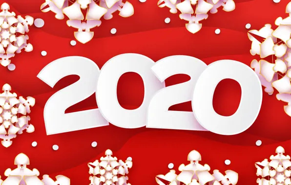 Decoration, snowflakes, background, New year, Christmas, New Year, 2020