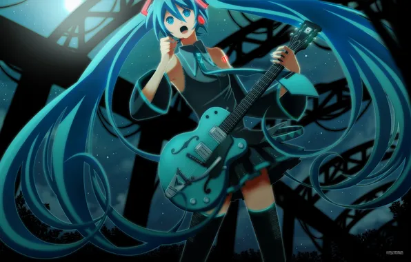 Music, guitar, anime
