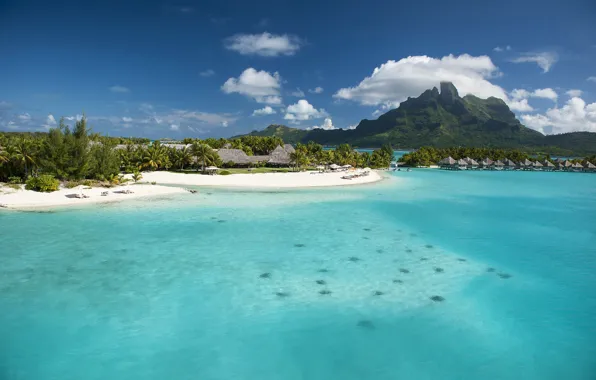 Wallpaper resort, blue lagoon, bora-bora, St-Regis images for desktop ...