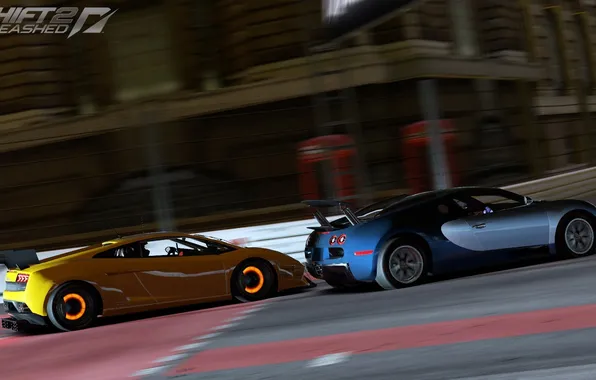 Race, Bugatti Veyron, supercars, Lamborghini Gallardo, need for speed shift 2