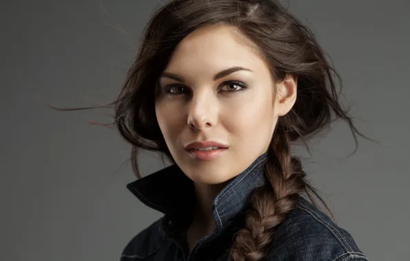 Picture eyes, look, girl, background, model, hair, braid, cutie