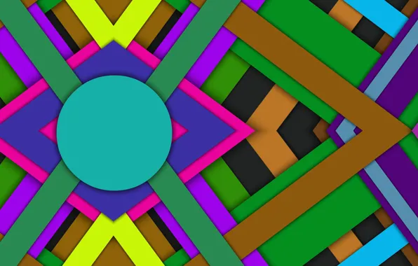 Round, layers, triangle