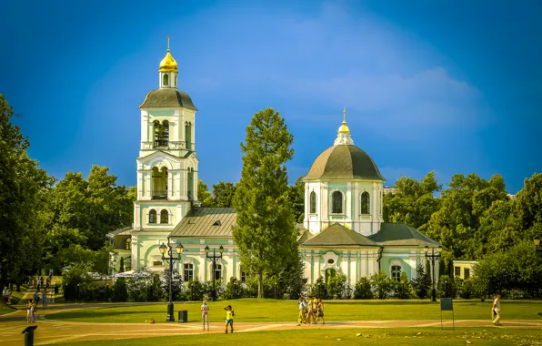 Picture summer, Park, Church, Tsaritsyno