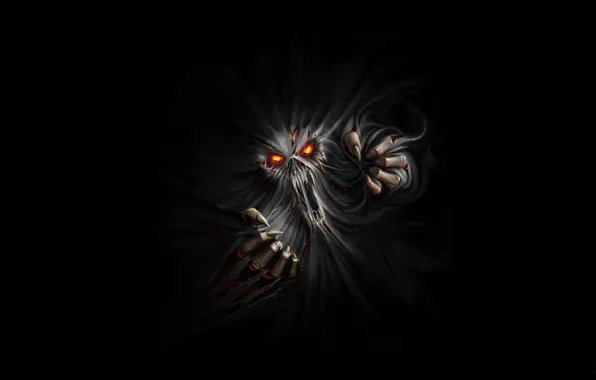 Minimalism, Monster, Mouth, The demon, Monster, Art, Art, Fiction