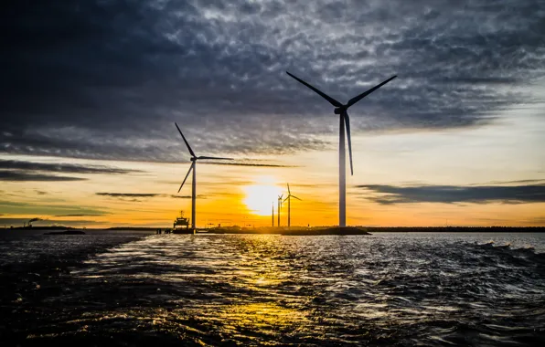 Finland, Oulu, on the Ferry to Hailuoto, Dawn over Oulunsalo, Oulunsalo