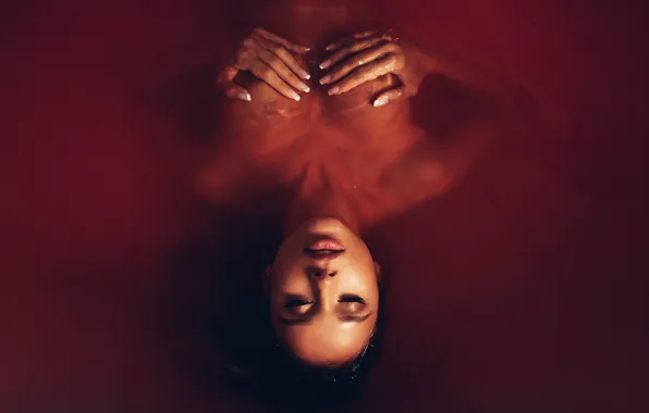 Chest, water, Girl, Nastya, Rome Rome
