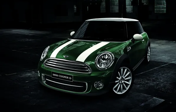 Strip, Green, Machine, Mini Cooper, Car, Mini Cooper