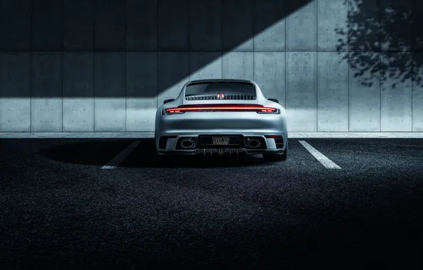 911, Porsche, rear view, Carrera, TechArt, 992, 2019