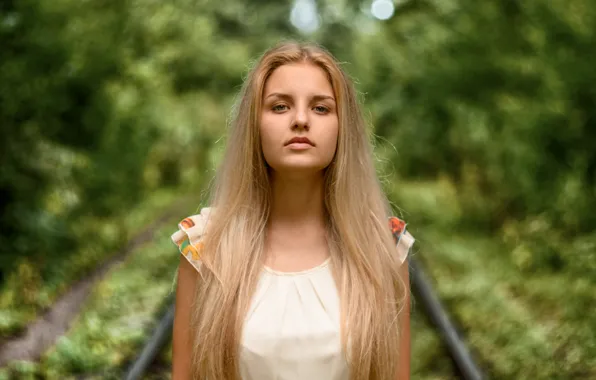 Summer, look, girl, face, sweetheart, model, portrait, dress