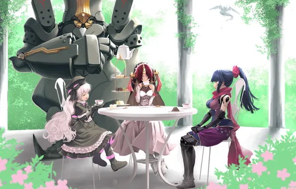 Girls, robot, anime, the tea party, Fate / Grand Order