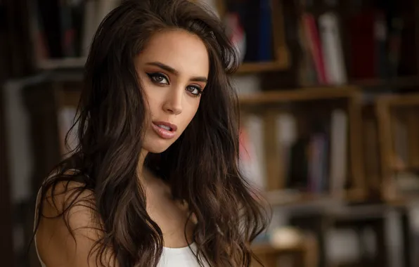 Look, pose, model, portrait, makeup, Mike, hairstyle, brown hair