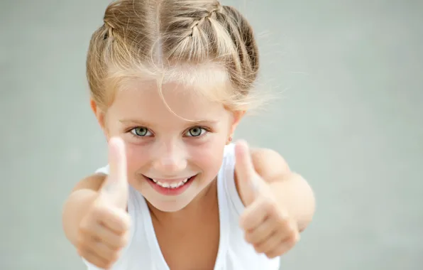 Children, smile, mood, girl, class, gesture