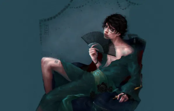 Chair, fan, guy, Sayonara Zetsubou Sensei, Farewell bleak Sensei