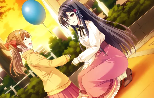 Ball, anime, art, girl