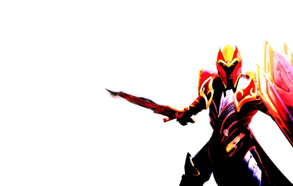 Minimalism, knight, minimalism, Valve, games, Dota, DotA, Dragon Knight