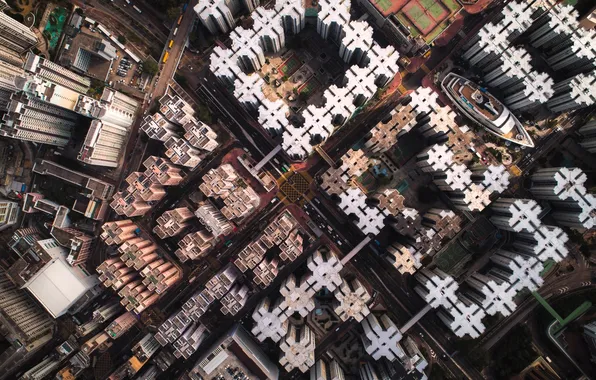Building, home, Hong Kong, yacht, panorama, China, the view from the top, street