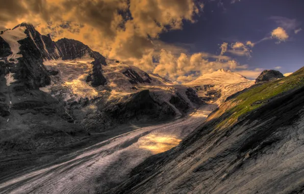 Picture the sky, clouds, mountains, Alps, Austrian