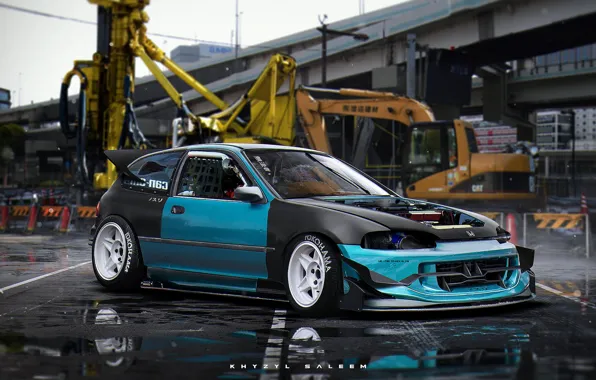 Asphalt, overpass, car, technician, The Kanjozoku