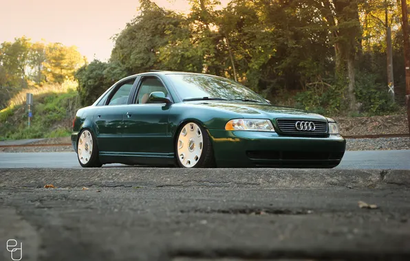 Green, Audi, green, Audi, before, stance