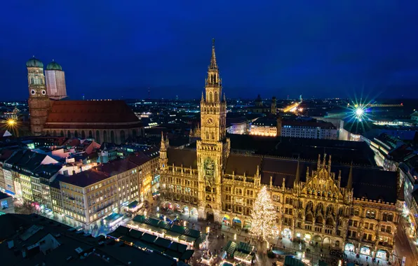 Picture photo, Home, Night, The city, Germany, Munich