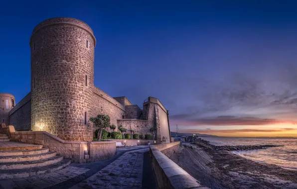 Port of Roquetas de mar, Castle of Las Roquetas, Castle of Santa Ana