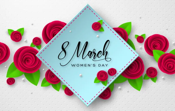 Leaves, balls, flowers, holiday, the inscription, graphics, roses, spring