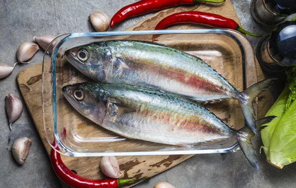 Fish, spices, garlic