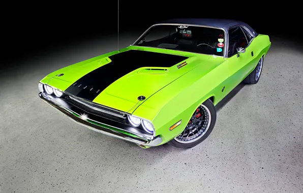 Download wallpaper Dodge, Challenger, Dodge Challenger, Green, Tuning ...